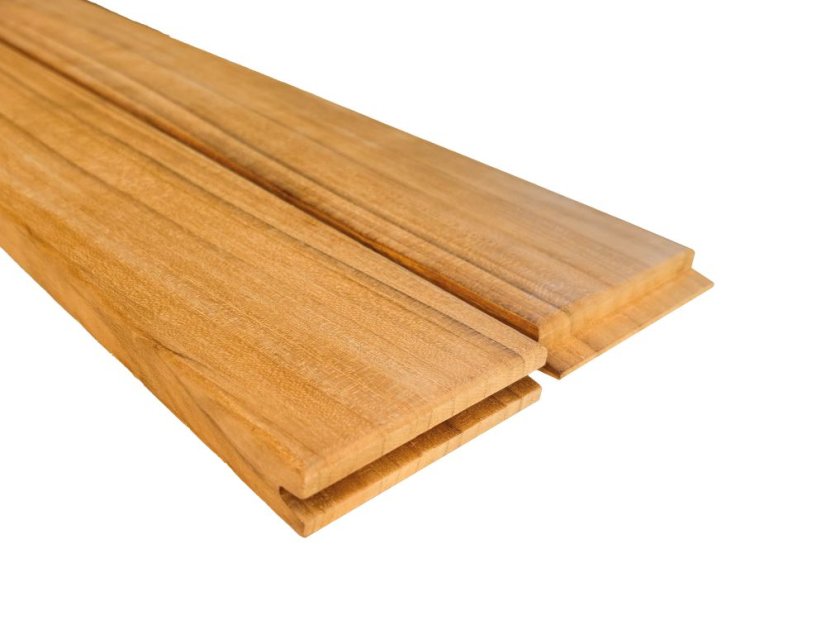 Terasové prkno - Teak P+D, hladké, 20x90 mm - Délka: 1000 mm