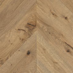 Dřevěná podlaha - Artisan - Chevron - Champagne - Šedý matný lak