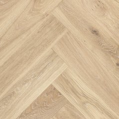 Dřevěná podlaha - Artisan - Herringbone - Ajaccio - Krémový matný lak