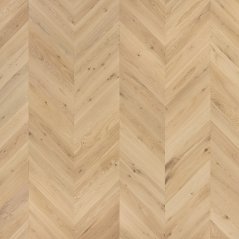 Dřevěná podlaha - Artisan - Chevron - Bretagne - Bílý olej