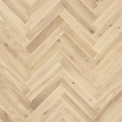 Dřevěná podlaha - Artisan - Herringbone - Ajaccio - Krémový matný lak