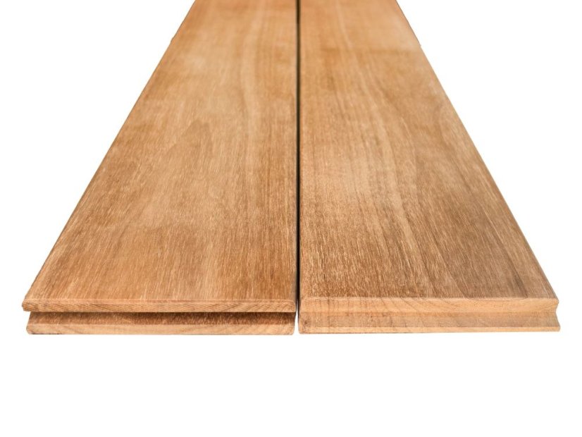 Terasové prkno - Teak P+D, hladké, 20x120 mm - Délka: 1000 mm