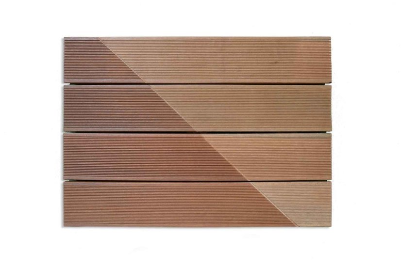 Terasové prkno - Bangkirai, jemná / hrubá drážka, 25x145 mm - Délka: 1000 mm