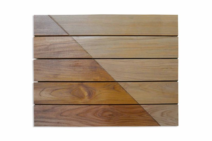 Terasové prkno - Teak P+D, hladké, 20x120 mm - Délka: 1000 mm