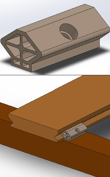 Terasové prkno - Thermo jasan Clip, hladké, 20x115 mm - Délka: 1100 mm