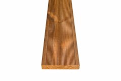 Terasové prkno - Thermo borovice, jemná drážka / hladké, 26x140 mm