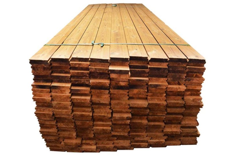 Terasové prkno - Thermo borovice Clip, hladké, 26x117 mm - Délka: 3000 mm