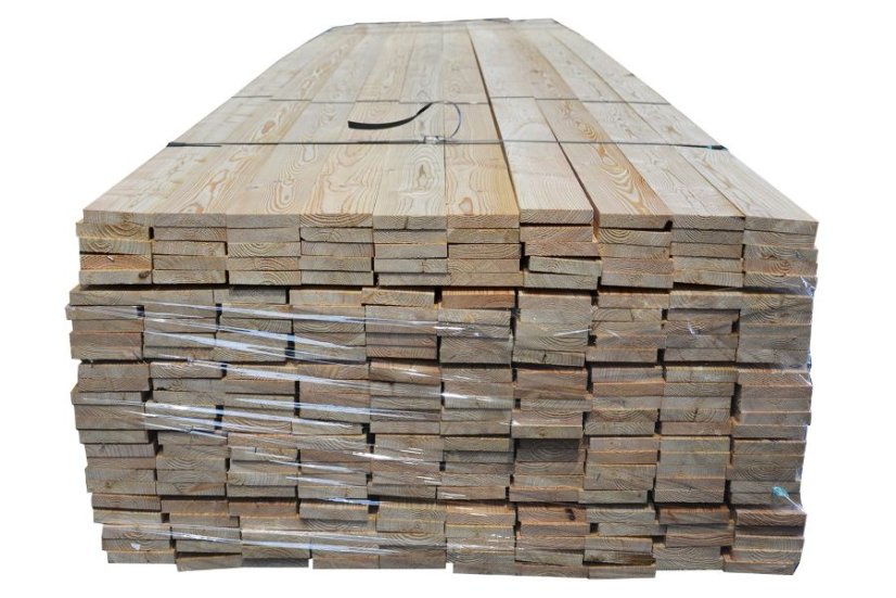 Fasádové prkno – Slezský modřín hoblované prkno A/B, 19×100 mm